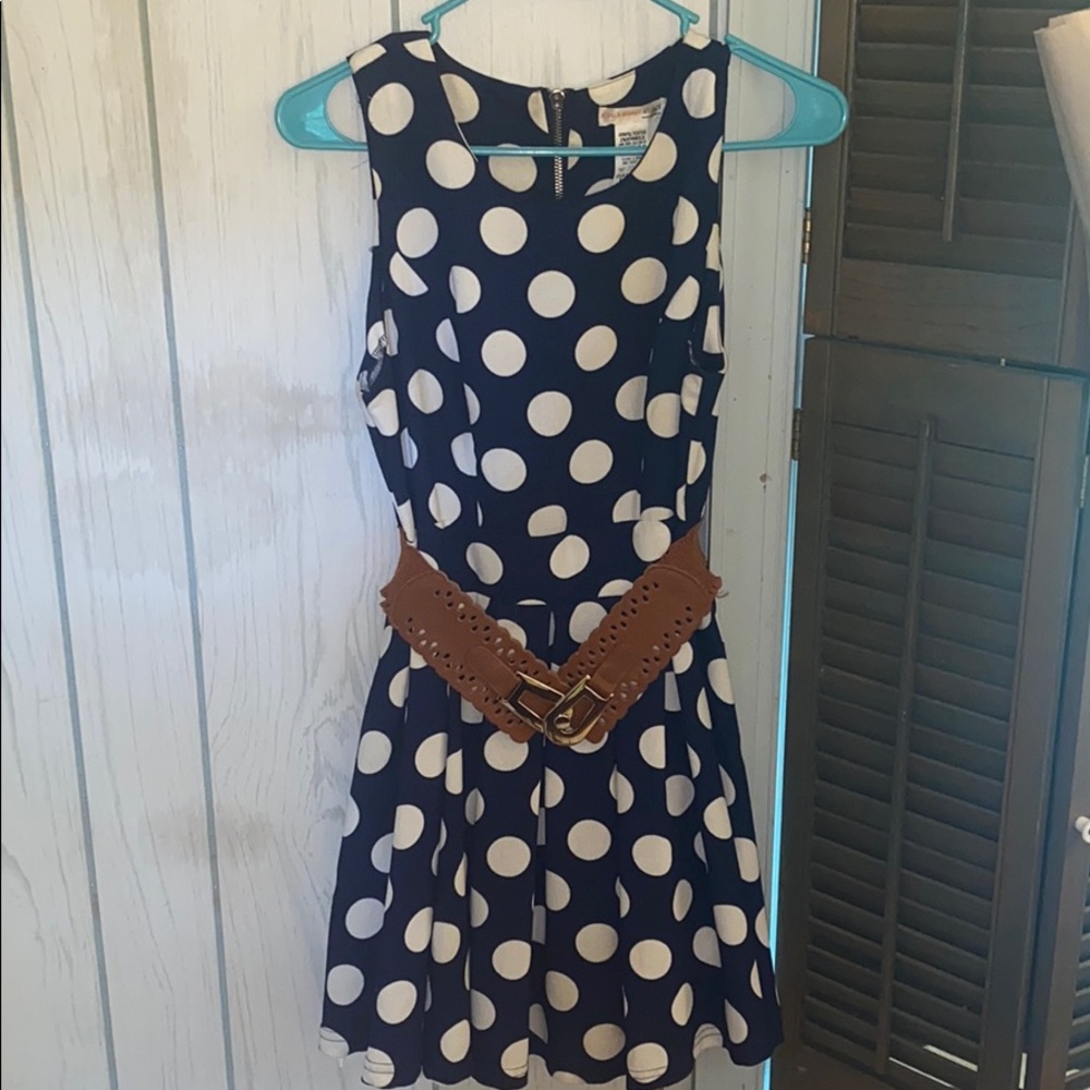 Navy and Polka dot dress